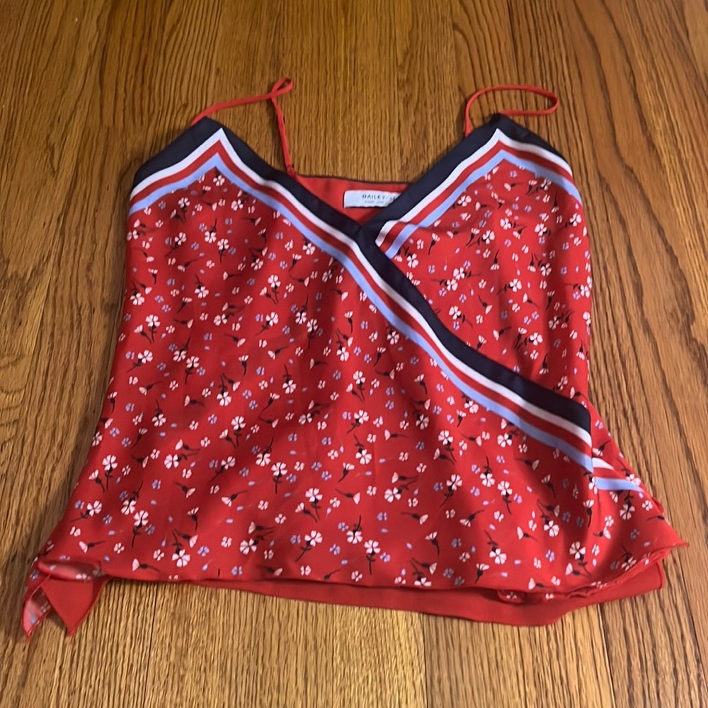 Bailey / 44 Woman’s Red and Blue Flower Tank Size XS